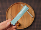 Bespoke Baby Blue Alligator Leather Watch Strap for Omega with Deployant Clasp