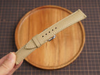 Bespoke Beige Leather Watch Strap, Classic Watch Band