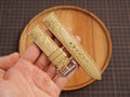 Bespoke Beige Nubuck Ostrich Leather Watch Strap, Dress Watch Band
