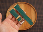 Bespoke Beige Nubuck Ostrich Leather Watch Strap, Dress Watch Band