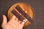 Bespoke Black Burgundy Exotic Leather Watch Strap for Panerai 20/22/24/26/27mm