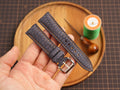 Bespoke Black Chicken Leg Leather Watch Strap, Dress Watch Band