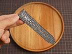 Bespoke Double Pearl Black Stingray Leather Watch Strap for Panerai 20/22/24/26/27mm