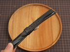 Bespoke Black Glossy Lizard Leather Watch Strap, Dress Leather Watch Band