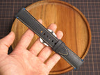 Bespoke Black Nubuck Babele Leather Watch Strap, Panerai Watch Band 20/22/24/26/27mm