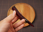 Bespoke Black Red Exotic Ostrich Leather Watch Strap