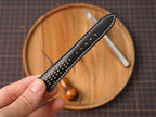 Bespoke Black White Rally Racing Leather Watch Strap, Perforated Watch Band