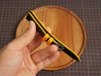 Bespoke Black Yellow Rally Racing Buttero Leather Watch Strap, Perforated Watch Band