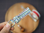 Bespoke Blue Red Yellow Exotic Alligator Leather Watch Strap, Dress Watch Band