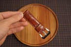 Bespoke Brown Ostrich Leather Watch Strap for Panerai 20/22/24/26/27mm