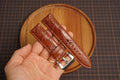 Bespoke Brown Ostrich Leather Watch Strap for Panerai 20/22/24/26/27mm