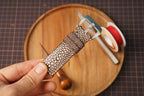 Bespoke Brown Single Pearl Stingray Leather Watch Strap for Panerai 20/22/24/26/27mm