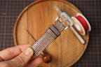 Bespoke Brown No Pearl Stingray Leather Watch Strap for Panerai 20/22/24/26/27mm