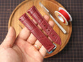 Bespoke Burgundy Alligator Leather Watch Strap for Omega with Deployant Clasp