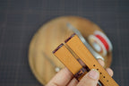 Bespoke Burgundy Beaver Tail Leather Watch Strap, Exotic Leather Watch Band