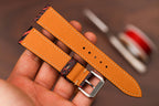 Bespoke Burgundy Black Ostrich Leather Watch Strap, Exotic Leather Watch Band