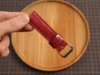 Bespoke Burgundy Chicken Leg Leather Watch Strap, Dress Watch Band