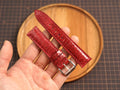 Bespoke Burgundy Chicken Leg Leather Watch Strap, Dress Watch Band