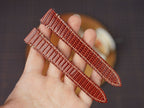 Bespoke Burgundy Lizard Leather Watch Strap for Cartier Santos, Roadster, Dumont
