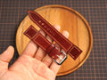 Bespoke Burgundy Shell Cordovan Leather Watch Strap for JLC 16/17/18/19/20/21mm