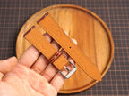 Bespoke Caramel Pueblo mix Shell Cordovan Leather Watch Strap for JLC 16/17/18/19/20/21mm
