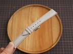 Bespoke Cement Gray Lizard Leather Watch Strap, Dress Watch Strap