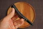 Bespoke Choco Brown Beaver Tail Leather Watch Strap with Blue Stitching
