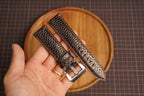 Bespoke Choco Brown Beaver Tail Leather Watch Strap for Panerai 20/22/24/26/27mm