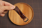 Bespoke Chocolate Brown Ostrich Leather Watch Strap