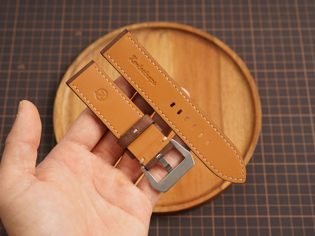 Bespoke Chocolate Brown Pueblo Leather Watch Strap for Panerai 20/22/24/26/27mm