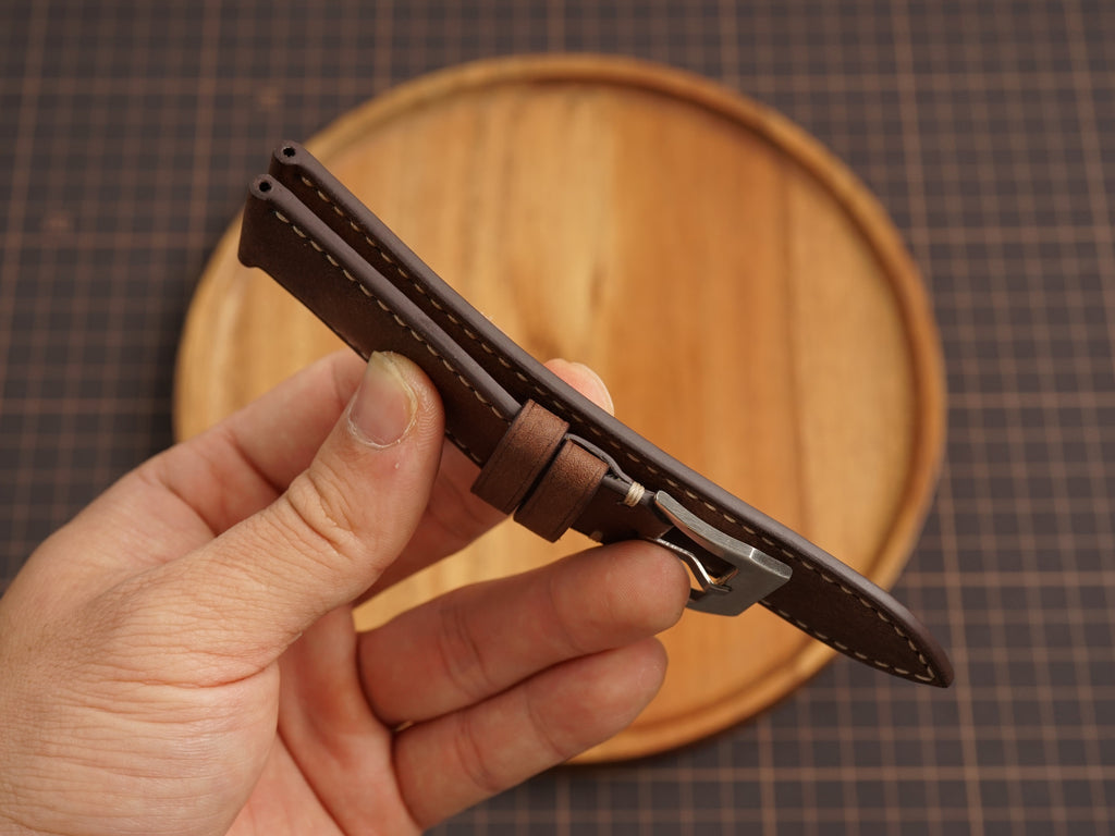 Bespoke Chocolate Brown Pueblo Leather Watch Strap for Panerai 20/22/24/26/27mm