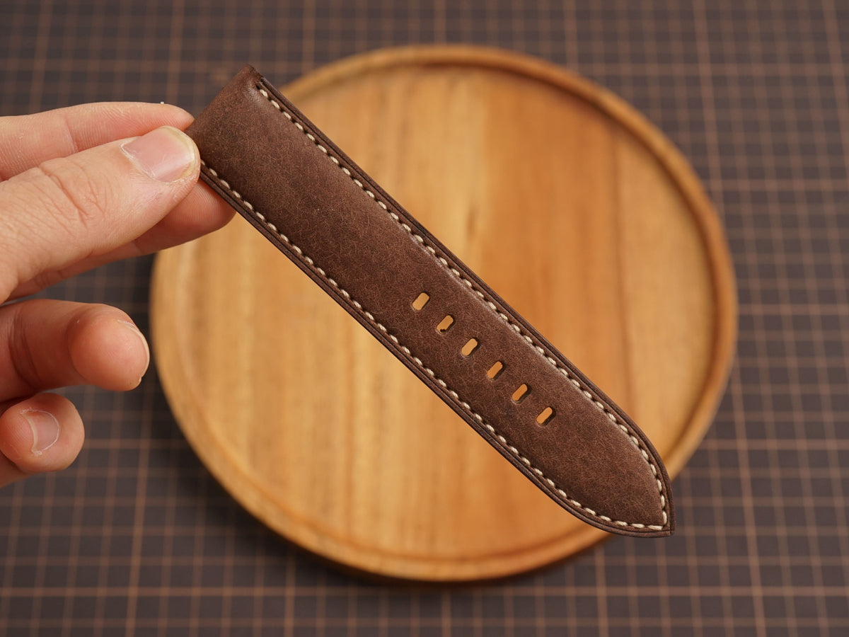 Bespoke Chocolate Brown Pueblo Leather Watch Strap for Panerai 20/22/24/26/27mm