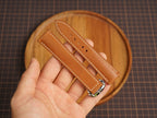 Bespoke Cognac Brown Calf Leather Watch Strap for Omega with Deployant Clasp