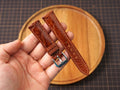 Bespoke Cognac Brown Ostrich Leather Watch Strap
