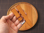 Bespoke Cognac Brown Ostrich Leather Watch Strap