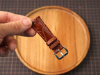 Bespoke Cognac Brown Ostrich Leather Watch Strap