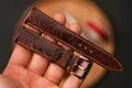 Bespoke Dark Brown Ostrich Leather Watch Strap