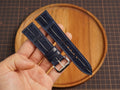 Bespoke Dark Navy Alligator Leather Watch Strap, Flat Design, Dress Watch Band