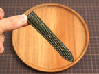 Bespoke Dark Olive Glossy Lizard Leather Watch Strap, Dress Watch Band