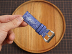 Bespoke Double Pearl Navy Blue Stingray Leather Watch Strap for Panerai 20/22/24/26/27mm