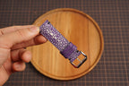 Bespoke Purple Double Pearl Stingray Leather Watch Strap 16/17/18/19/20/22/24/26/27mm