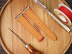 Bespoke Red Alligator Leather Watch Strap for Cartier Santos, Dumont, Roadster