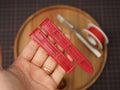 Bespoke Red Alligator Leather Watch Strap for Cartier Santos, Dumont, Roadster