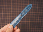 Bespoke Glossy Blue Alligator Leather Watch Strap for Omega with Deployant Clasp