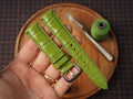 Bespoke Lime Green Glossy Alligator Leather Watch Strap, Dress Watch Band