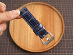 Bespoke Glossy Navy Alligator Leather Watch Strap for Panerai 20/22/24/26/27mm