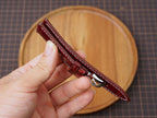Bespoke Oxblood Burgundy Alligator Leather Watch Strap, Dress Watch Band