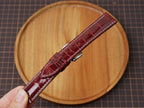 Bespoke Oxblood Burgundy Alligator Leather Watch Strap, Dress Watch Band