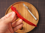 Bespoke Red Glossy Alligator Leather Watch Strap for Cartier Santos, Roadster, Dumont