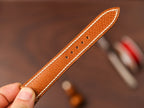 Bespoke Golden Brown Leather Watch Strap, Dress Watch Strap